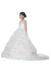 Beaded Ivory Lace Organza Floral Flower Girl Dress